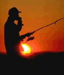 fisherman at sunset